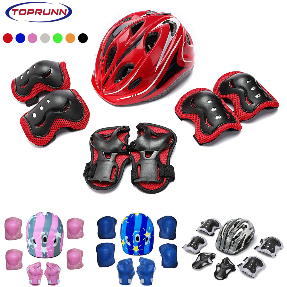 Cycling Protective Gear For Kids - Kask rowerowy dla dzieci nakolanniki nałokietniki,