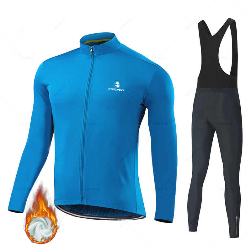 Cycling Gear Clothing - Nowy Zimowy Zestaw Kolarski z Polarem