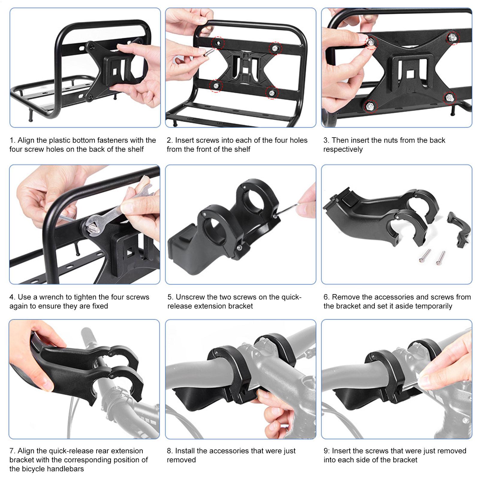 Bike Cargo Rack - Uchwyt na bagażnik rowerowy przedni z