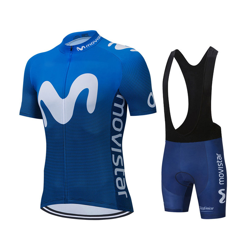 Padded Cycling Shorts - Nowe letnie zestawy koszulek kolarskich Movistar