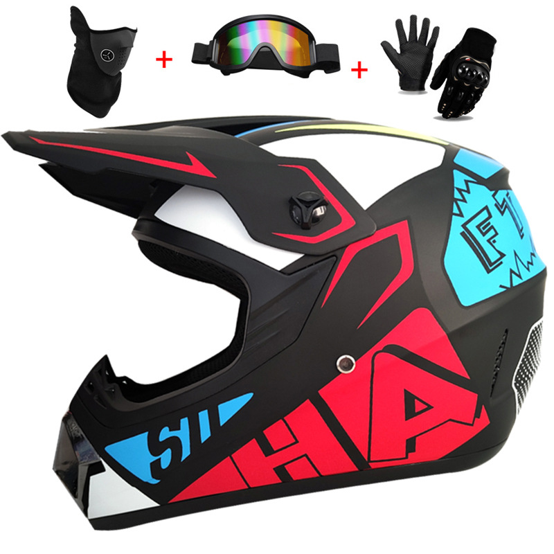 Cycling Protective Gear For Kids - 3-częściowy zestaw kasków terenowych dla dzieci,