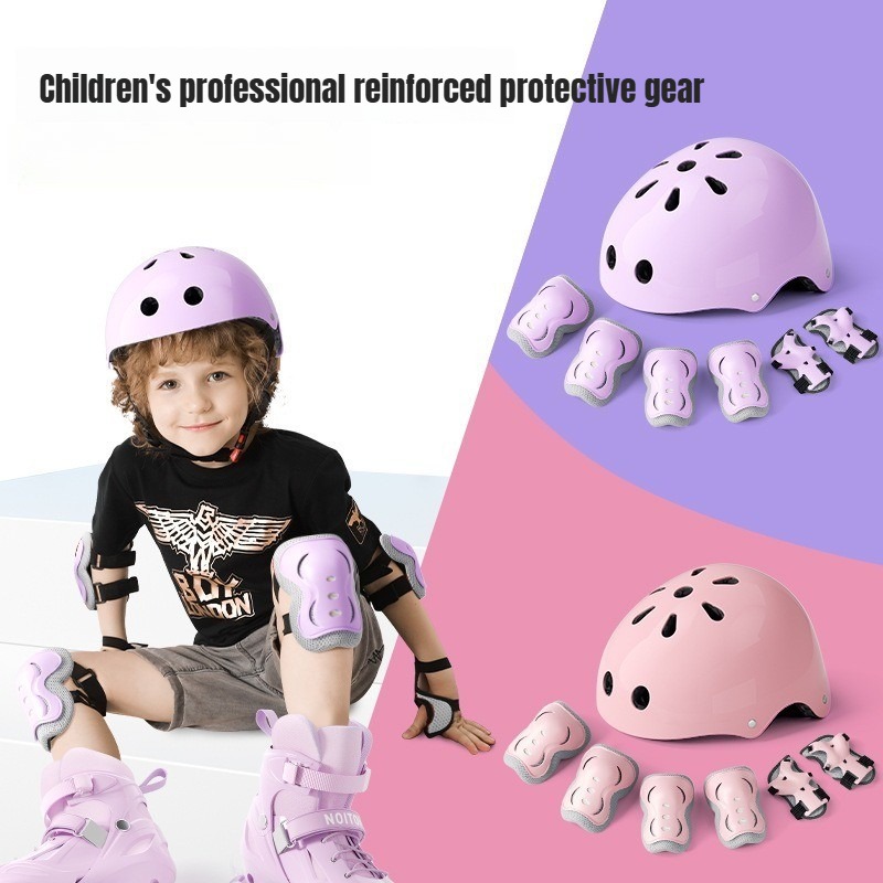 Cycling Protective Gear For Kids - 7-częściowy zestaw ochraniaczy dla dzieci w