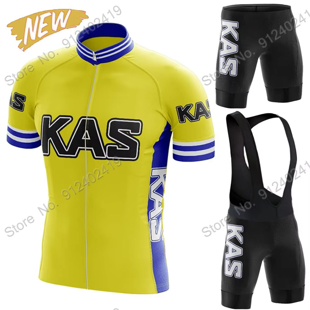 Padded Cycling Shorts - Nowy Zestaw Kolarski Retro Kas Team