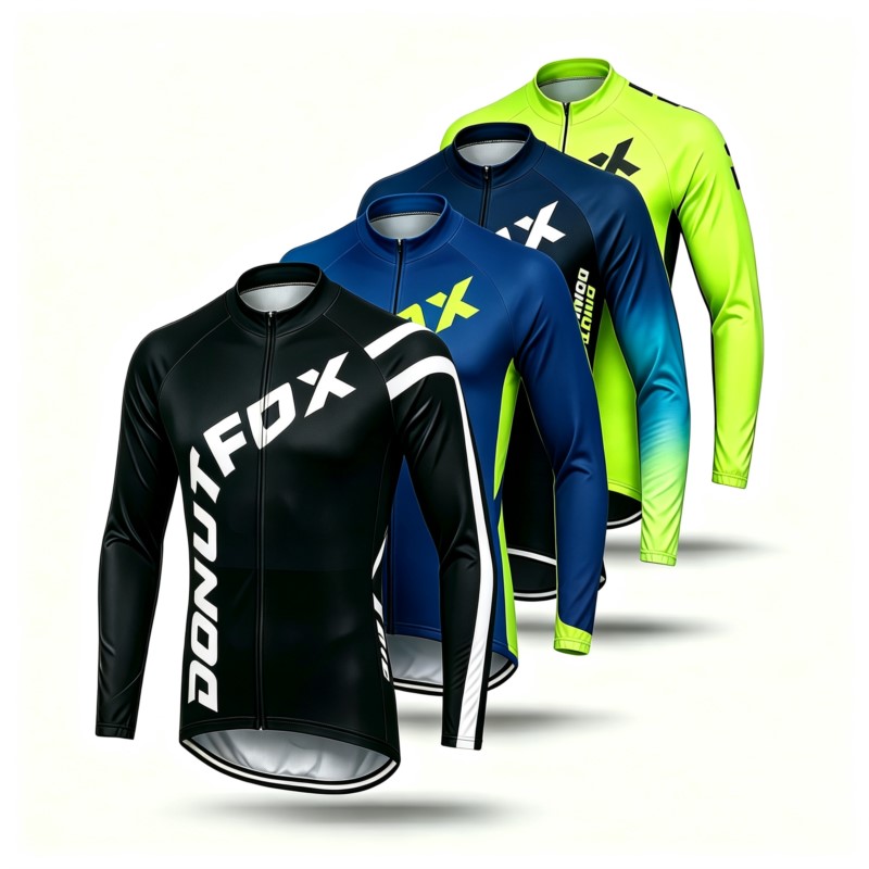 Cycling Gear Clothing - Męska koszulka rowerowa z długim rękawem
