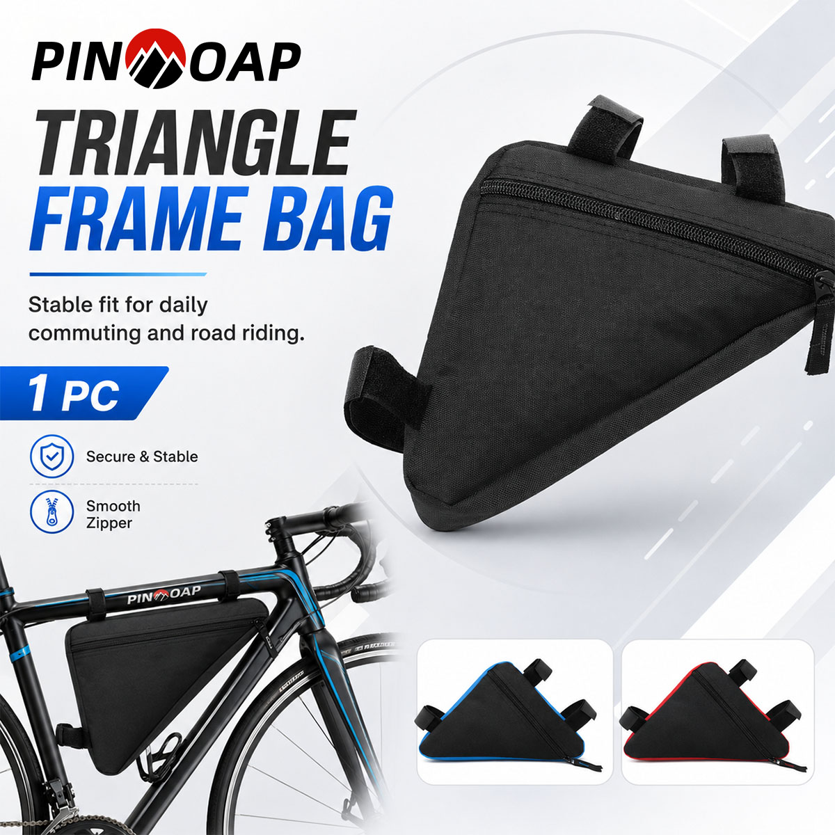 Cycling Gear Pouch - Torba rowerowa trójkątna PINMOAP, wodoodporna torba