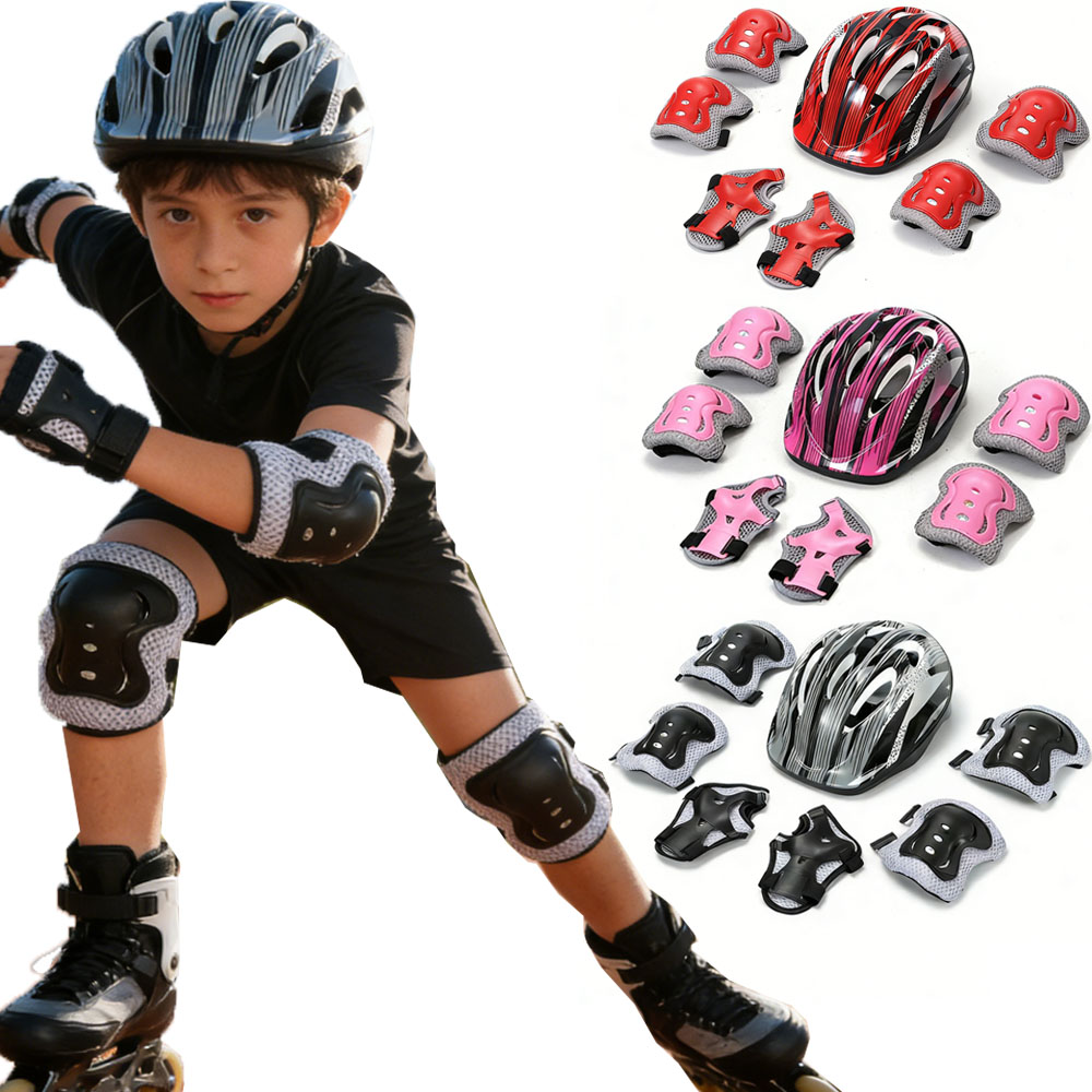 Cycling Protective Gear For Kids - Zestaw ochraniaczy rowerowych dla dzieci, regulowany