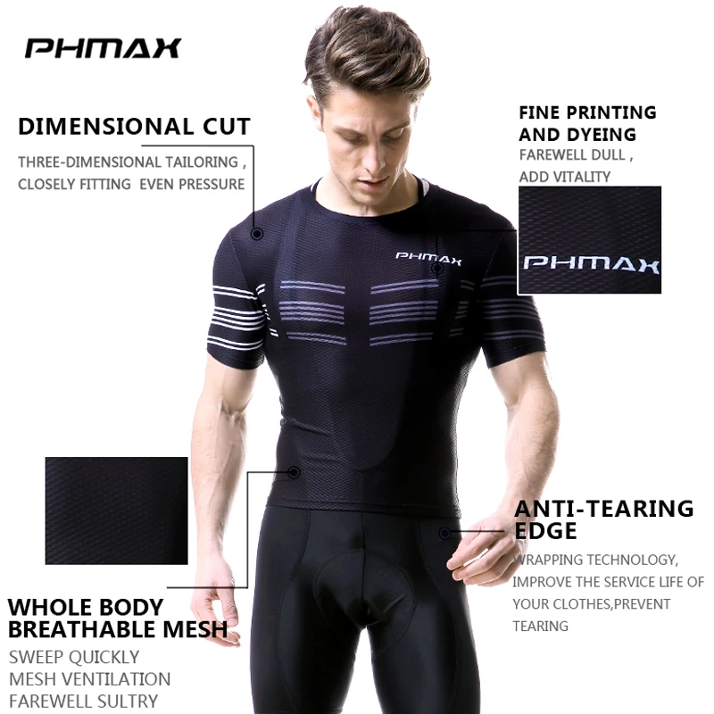 PHMAX Męska szybkoschnąca odzi – Cycling Gear Clothing recenzja i cena