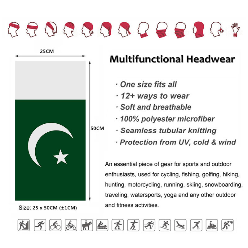 Flaga pakistanu chustka osłona – Cycling Gear Pakistan recenzja i cena